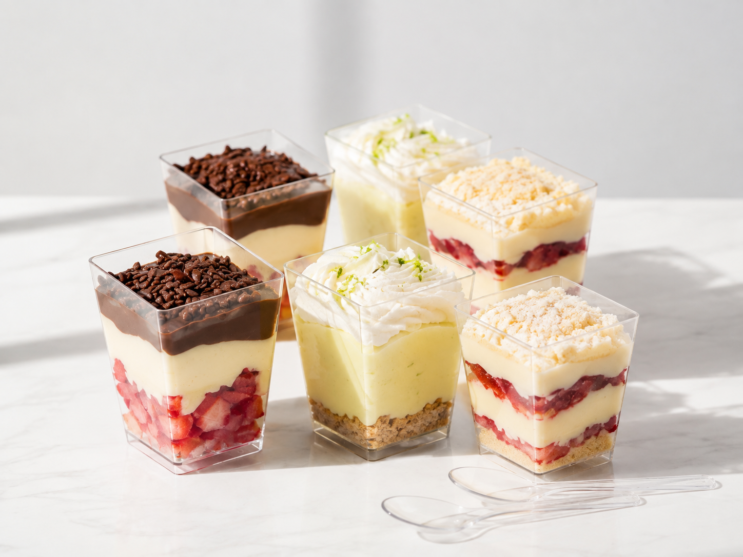 Individual layered dessert cups